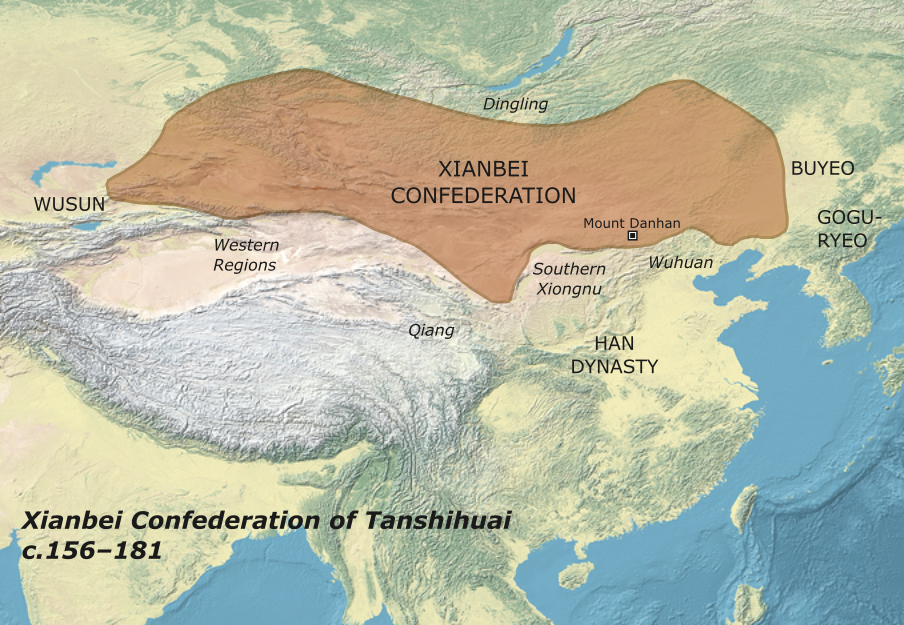 Rise of Xianbei Confederation under Tanshihuai in 1st Century CE.