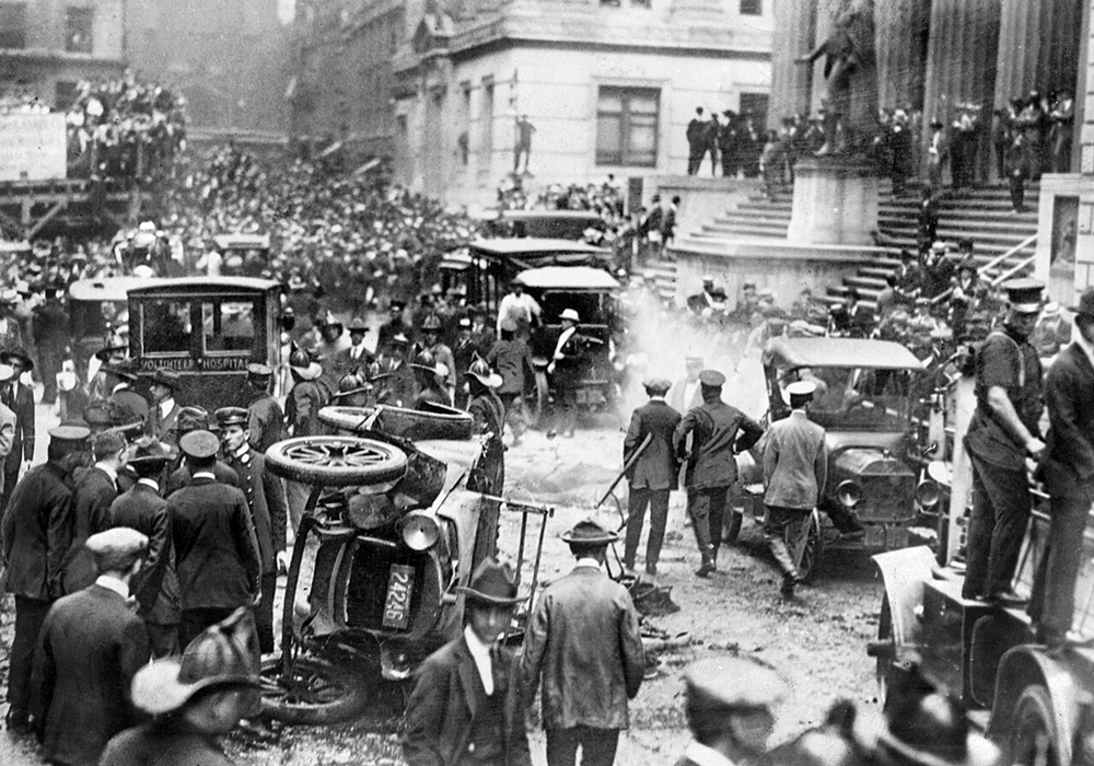 Terrorist bomb exploded outside J.P. Morgan & Co.