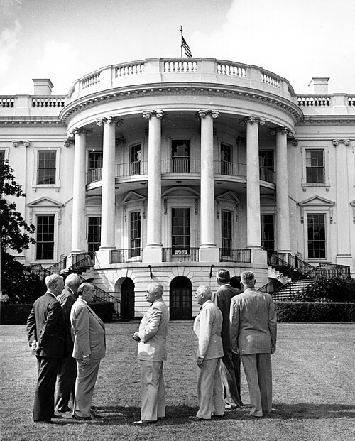Interior of White House Dismantled for Structural Reconstruction