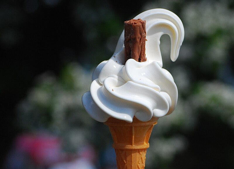 Flake Chocolate Bar in Ice Cream Cones