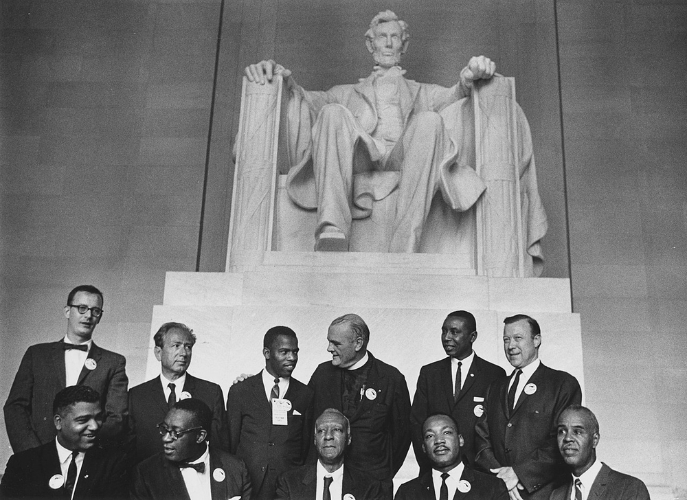 At the Lincoln Memorial in Washington, D.C., King delivers his first national address, “Give Us The Ballot,” at the Prayer Pilgrimage for Freedom.
