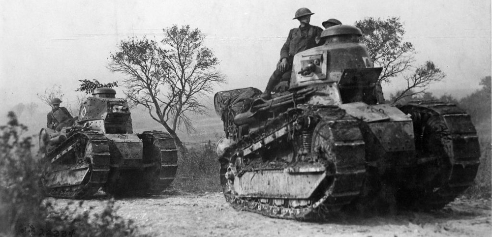Patton leads tanks at Battle of Saint-Mihiel