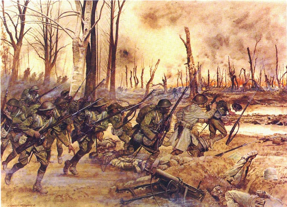 General Patton's Military Engagement in Bourg, France During World War I