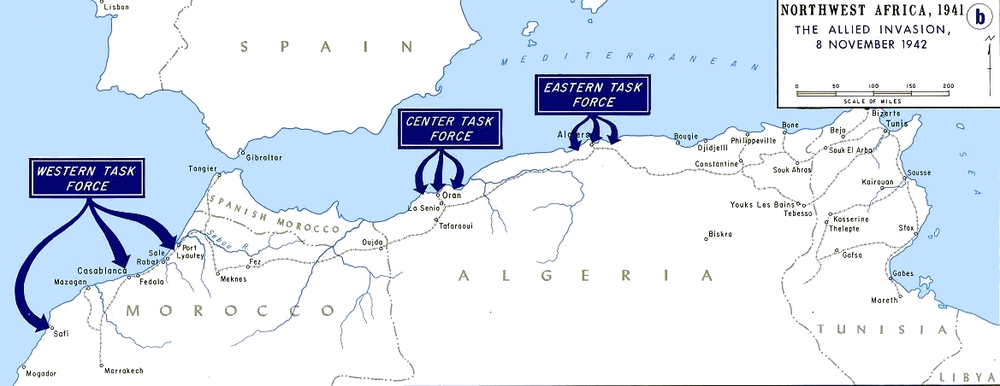 Patton leads Operation Torch in North Africa