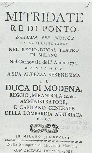 Mozart's Mitridate premieres in Milan, marking a significant step in his opera career.