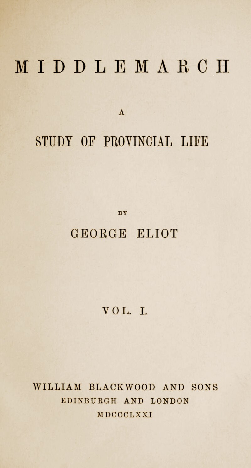 Middlemarch Published