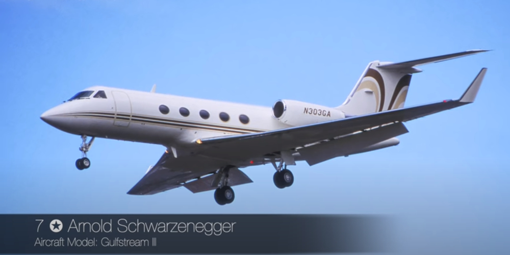 Schwarzenegger bought a private Gulfstream jet
