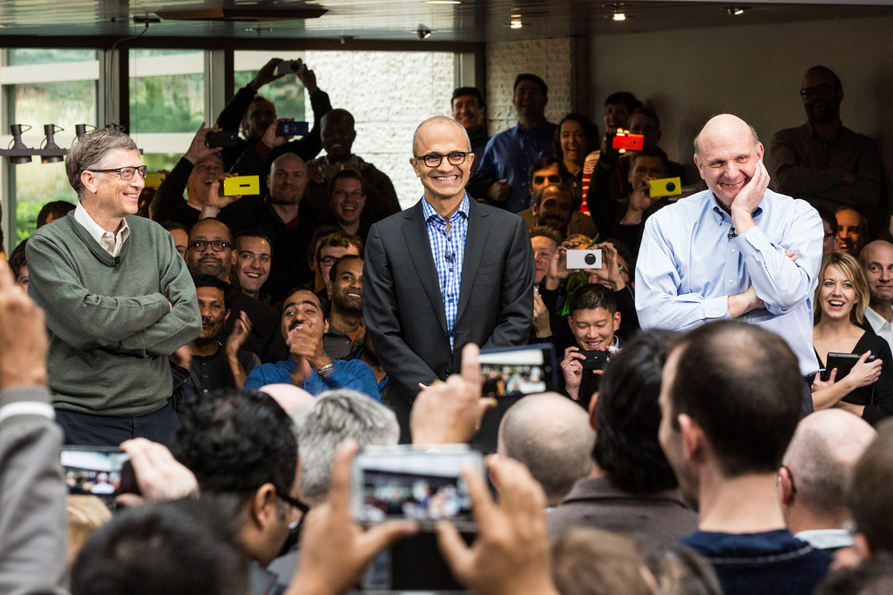 Satya Nadella becomes Microsoft chairman