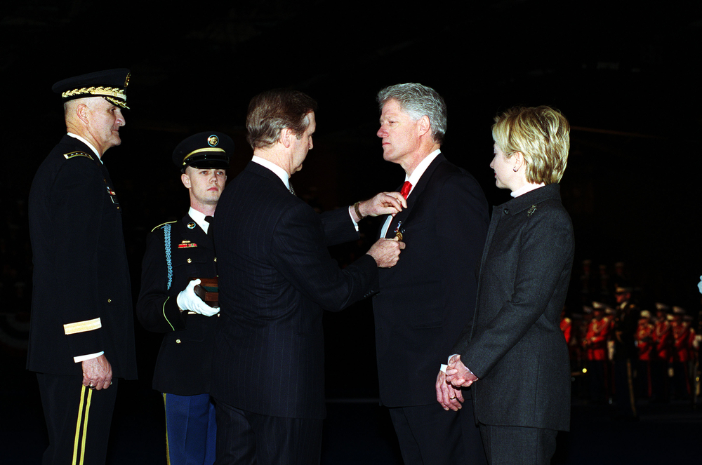 Medal for Distinguished Public Service presented by Secretary of Defense.