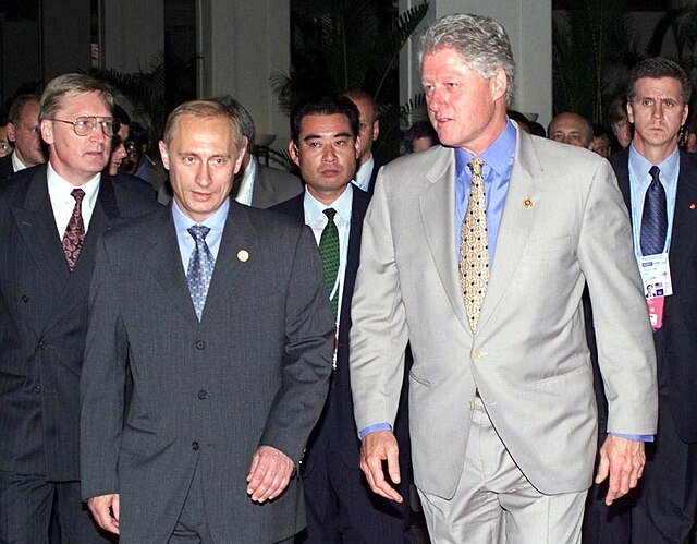 Discussion with Russian President Putin.
