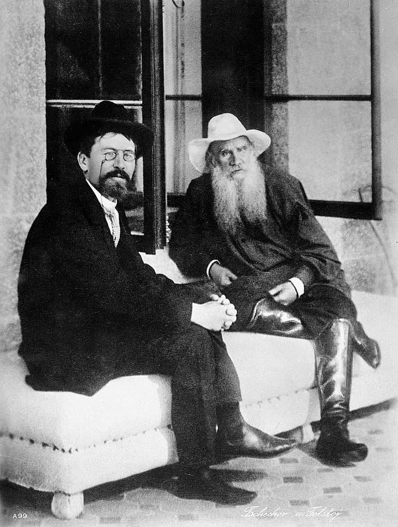 Builds friendships with writers like Ivan Bunin, Leo Tolstoy, and Gorky. Tolstoy admires his prose but dislikes his plays.
