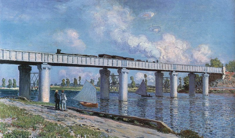 Record-breaking sale of Monet's "Le Pont du chemin de fer à Argenteuil" at Christie's for $41.4 million.