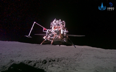 Moment image for First samples returned from the far side of the Moon
