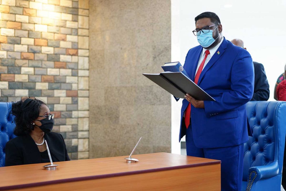 Moment image for Guyana swears in Irfaan Ali as president after long stand-off