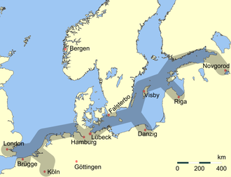 Moment image for Establishment of the Hanseatic League, a medieval trade alliance promoting economic cooperation among cities.