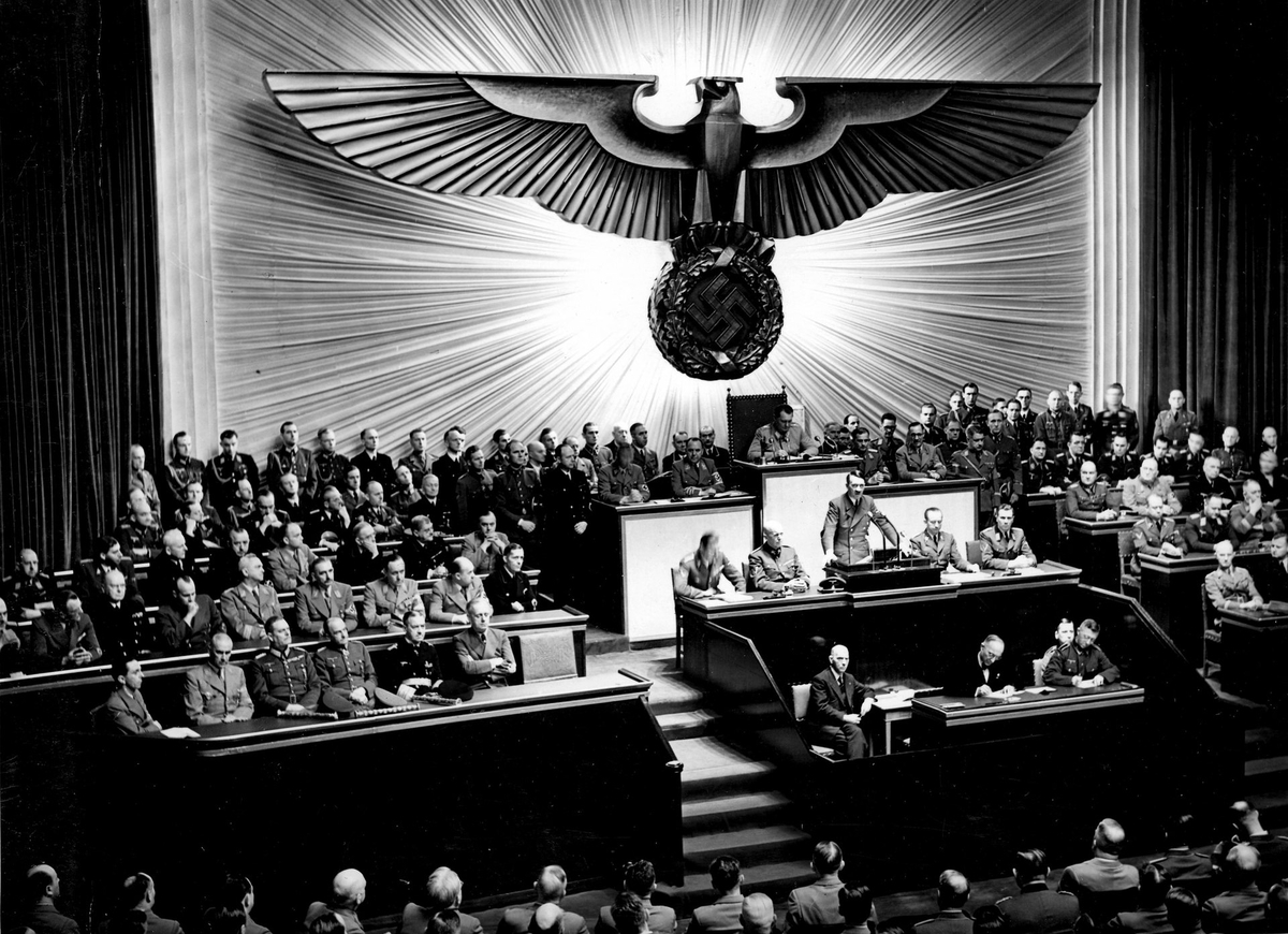 Moment image for Nazi-led Axis nations join WW2 against the United States in historical declaration.