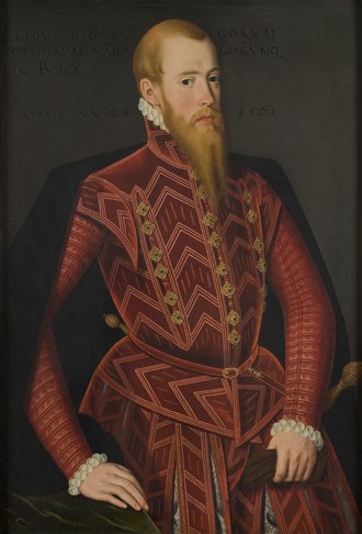 Moment image for King Erik XIV imprisoned for mental illness, dethroned by brother for inadequate governance.
