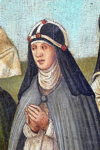 Moment image for Saint Bridget founded Birgittine Order for spiritual life and service at Vadstena Abbey.