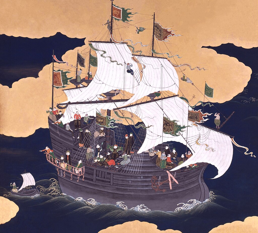 Moment image for Introduction of Portuguese to Japan by Fernão Mendes Pinto: a historical encounter in Japan.