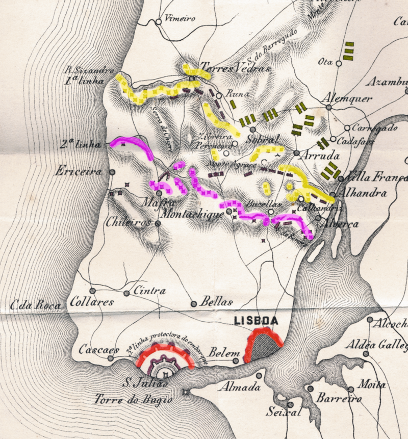 Moment image for Completion of defensive Lines of Torres Vedras as a barrier against French forces.