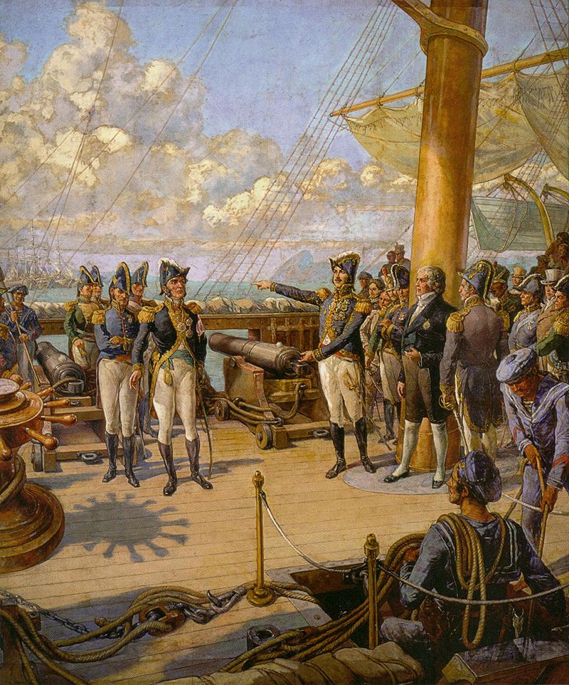 Moment image for Brazil's independence acknowledged after breaking away from colonial rule by Portugal.