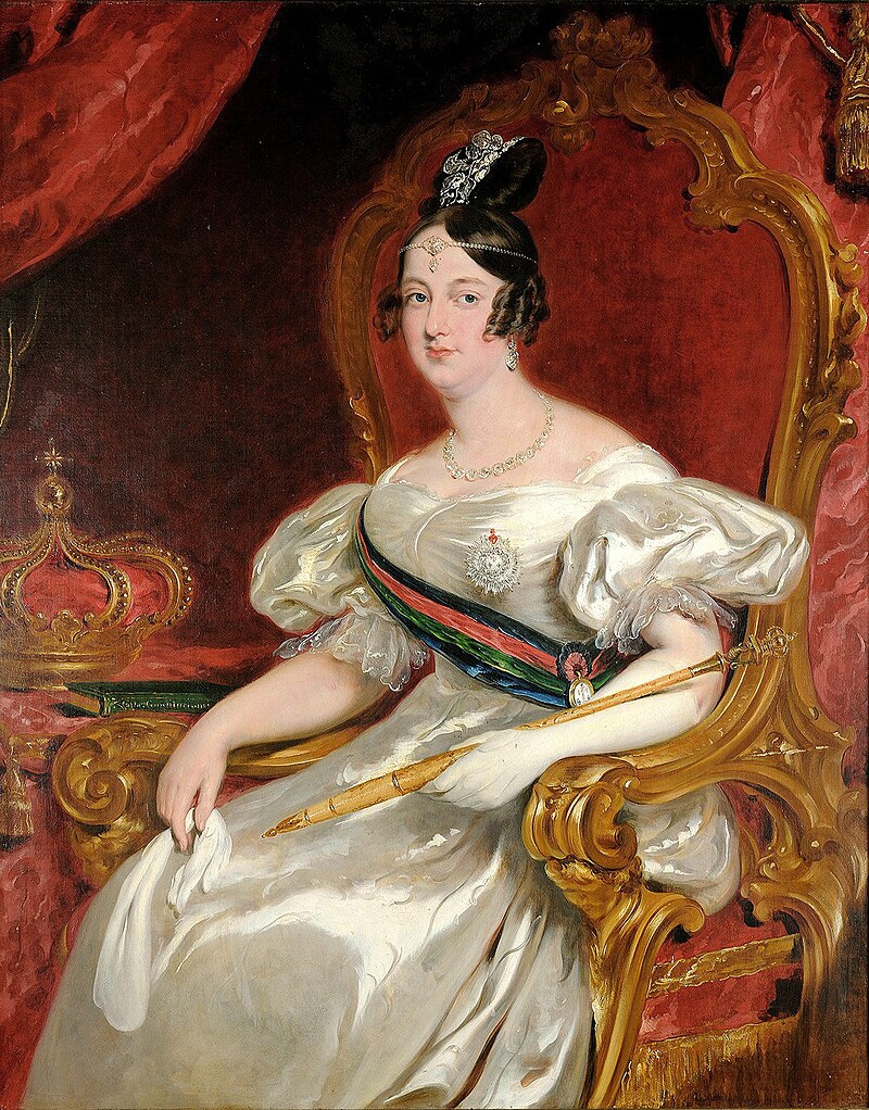 Moment image for Maria II marries Prince Ferdinand, reinforcing ties between Portugal and Coburg dynasty.