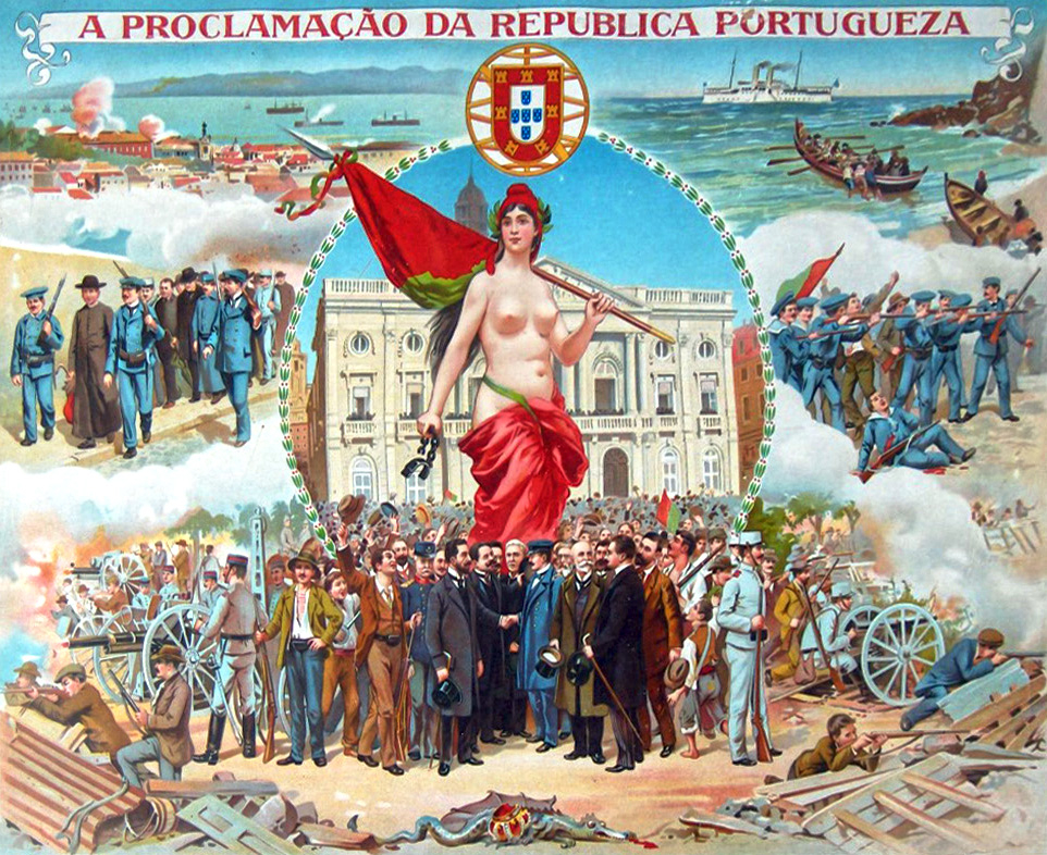 Moment image for Establishment of the First Republic in Portugal after the fall of monarchy.