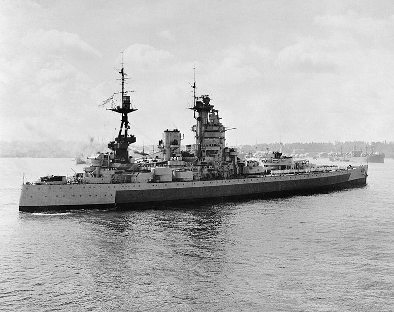 Moment image for HMS Nelson incapacitated by magnetic mine