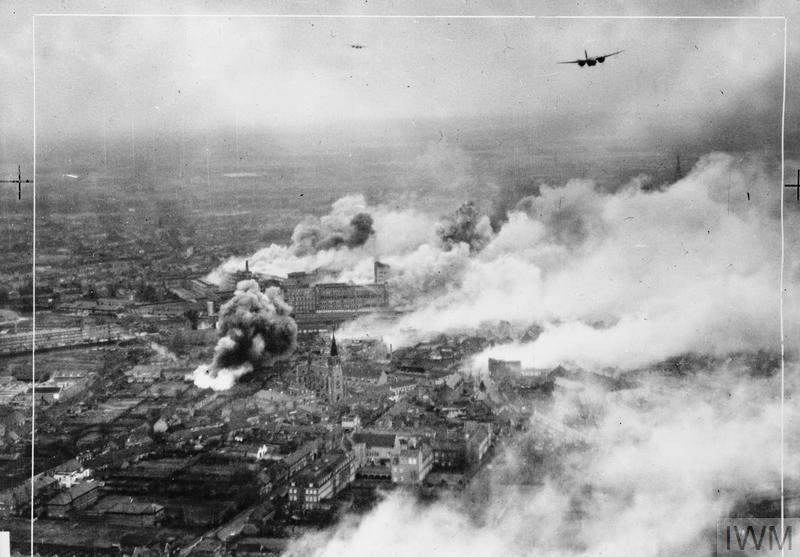 Moment image for The Royal Air Force (RAF) conducted bombing raids on Eindhoven
