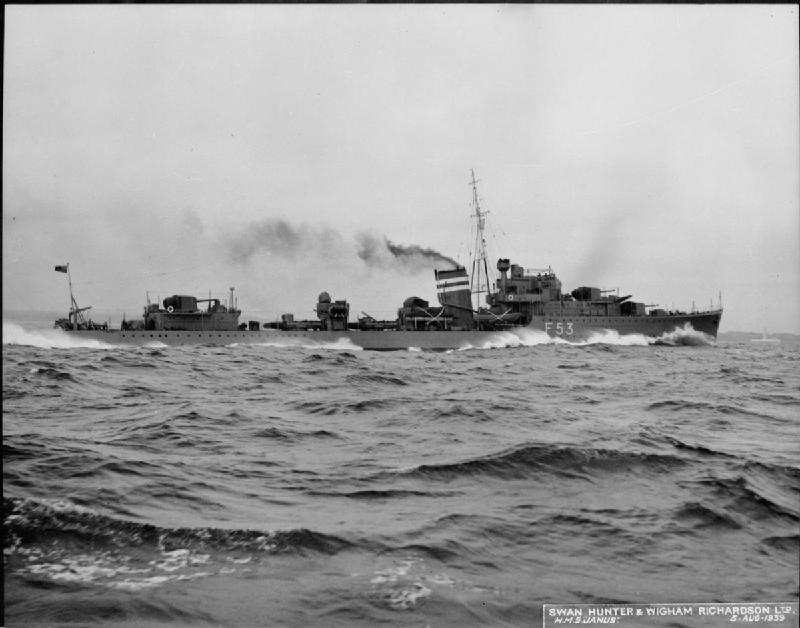Moment image for HMS Janus sunk off Anzio