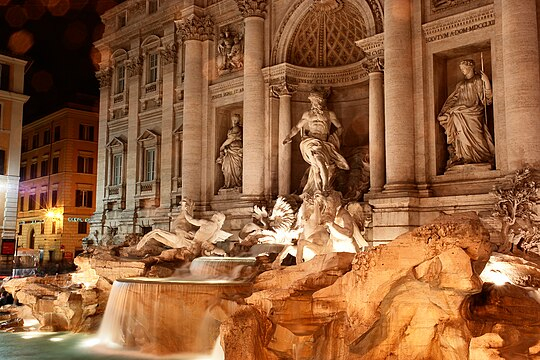Moment image for Iconic Trevi Fountain construction in Rome commences, marking a significant event in history.