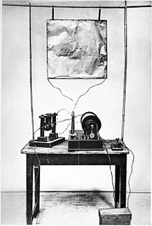 Moment image for Guglielmo Marconi invents radio telegraph at a young age.