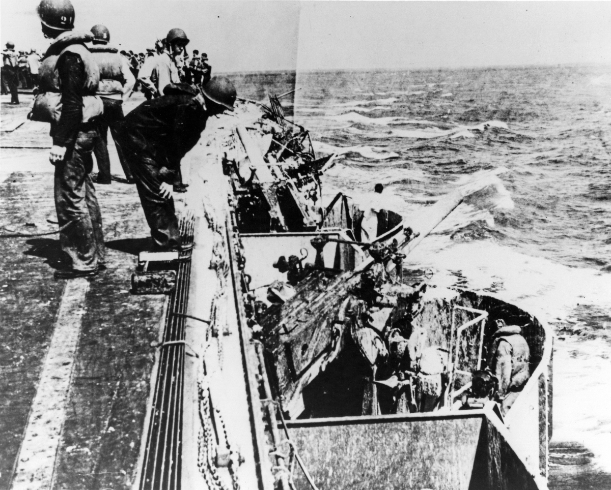 Moment image for Battle of the Coral Sea: US and Australian Navies stop Japanese advance on Port Moresby.