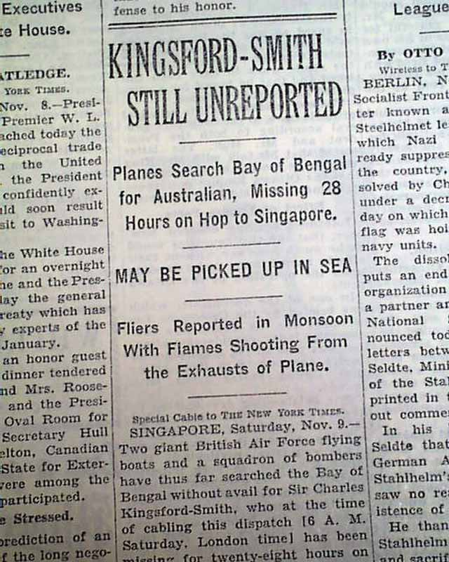 Moment image for Mystery Surrounding Sir Charles Kingsford Smith Disappearance at Age 38