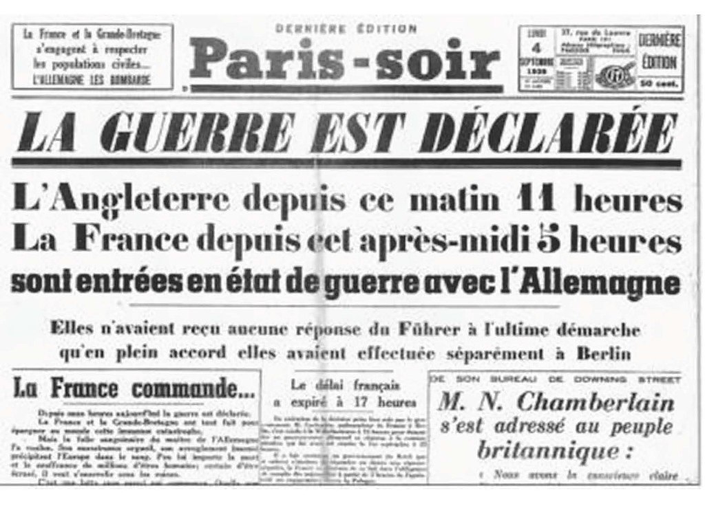 Moment image for France Enters World War II by Declaring War on Germany