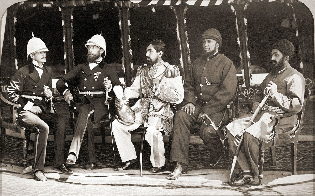 Moment image for Treaty solidifies British dominance over Afghan diplomatic matters through Gandamak agreement.