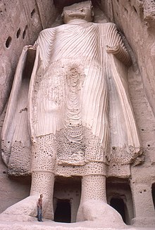 Moment image for The smaller of the Buddhas of Bamiyan, known as the "Eastern Buddha" built