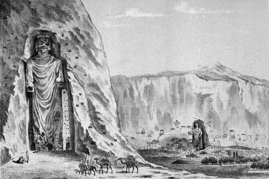 Moment image for The larger of the Buddhas of Bamiyan, known as the "Western Buddha" built