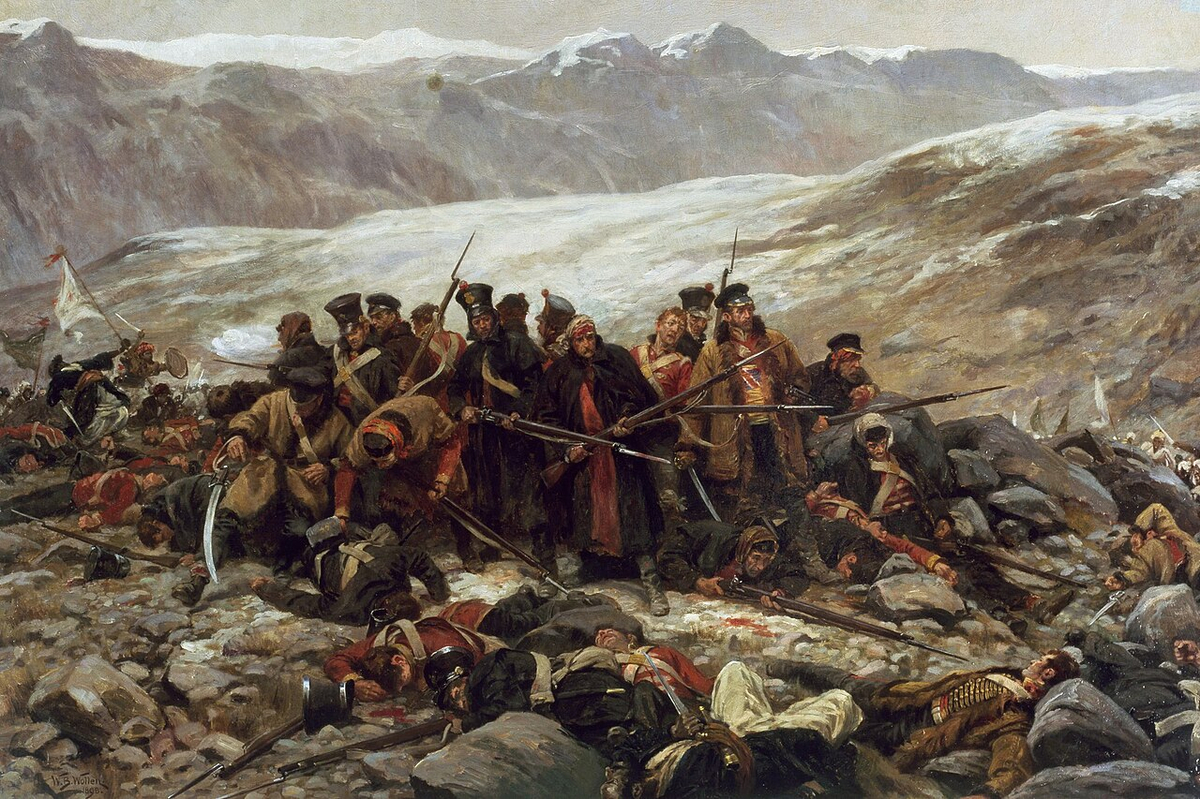 Moment image for British-Indian army massacred by Afghans during retreat after military defeat in Afghanistan campaign.