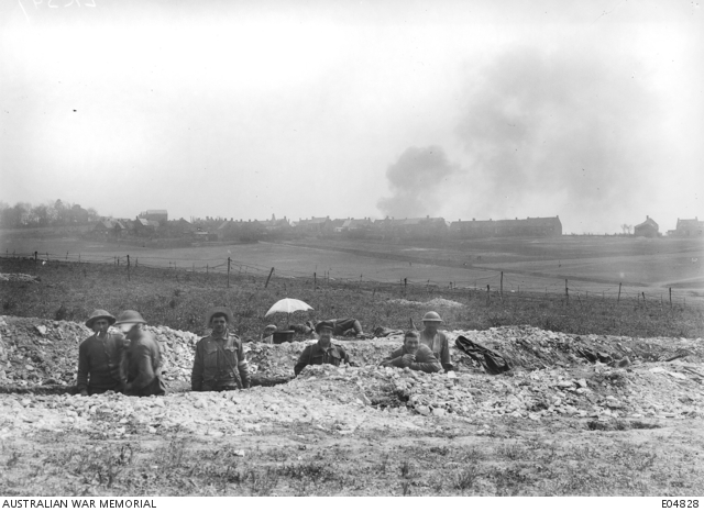 Moment image for Battle of Villers-Bretonneux: Halting German advance, securing Allied lines in WWI.