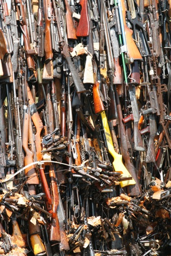 Moment image for Government agrees to UN oversight for arms imports due to alleged smuggling to rebels.
