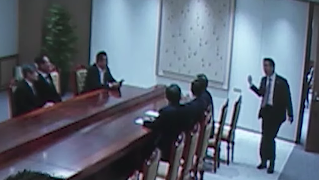 Moment image for South Korean President Yoon Suk Yeol declared emergency martial law.