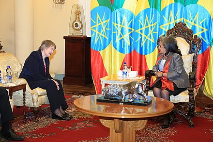 Moment image for Sahle-Work Zewde makes history as the first female president of Ethiopia.