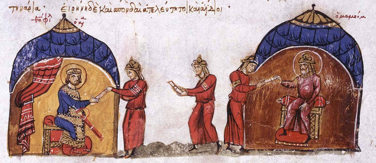 Moment image for End of Arab-Byzantine wars: Umayyad Caliphate captures Carthage, marking a significant victory.