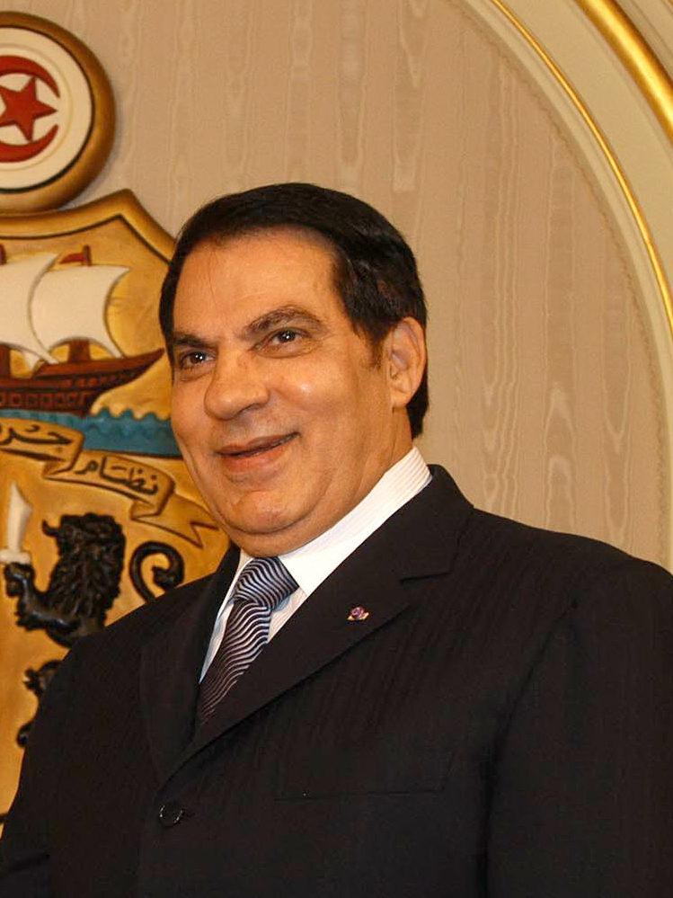 Moment image for President Ben Ali flees amid protests, ending his 23-year rule in Tunisia.