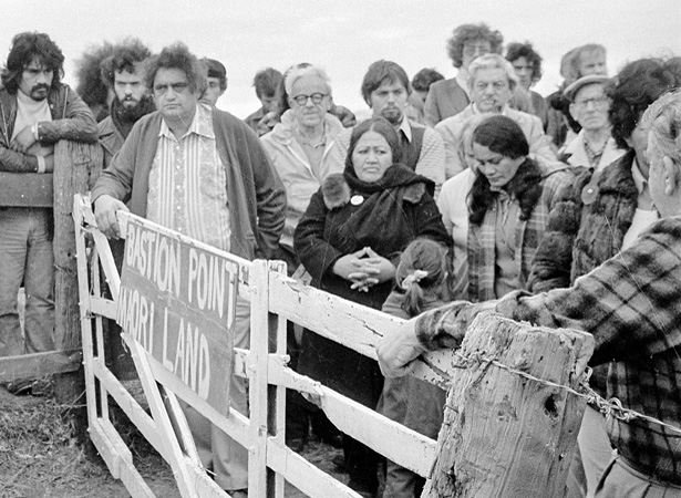 Moment image for Protesters occupy Bastion Point.
