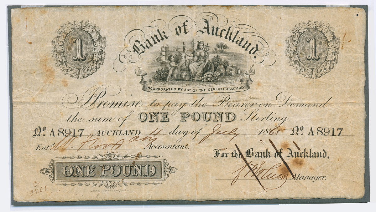 Moment image for Inception of Bank of Auckland in New Zealand