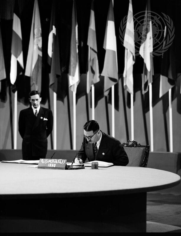 Moment image for Iraq becomes a member of the United Nations.