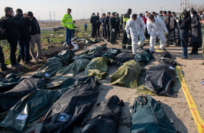 Moment image for Aircraft crash in Tehran.