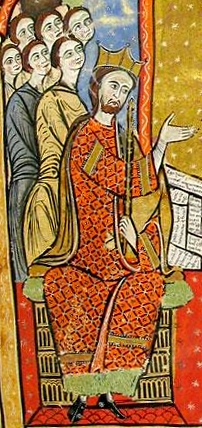 Moment image for Ramiro the Monk retired to the monastery, naming Ramon Berenguer the Saint prince of Aragon.
